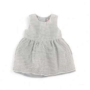 Silver and white striped Wonder Nation baby dress with bloomers size 3-6 months